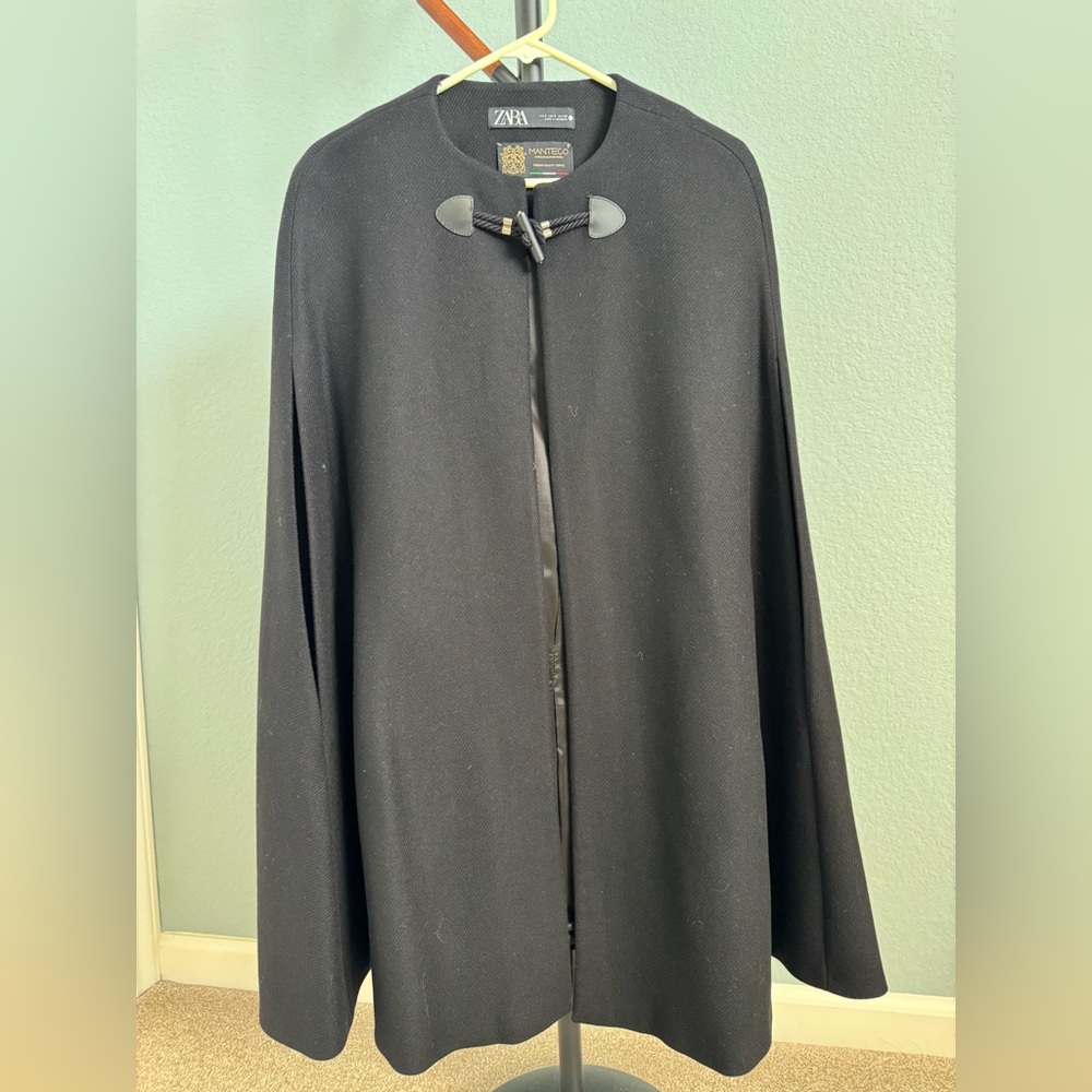 Zara Black Cape Coat